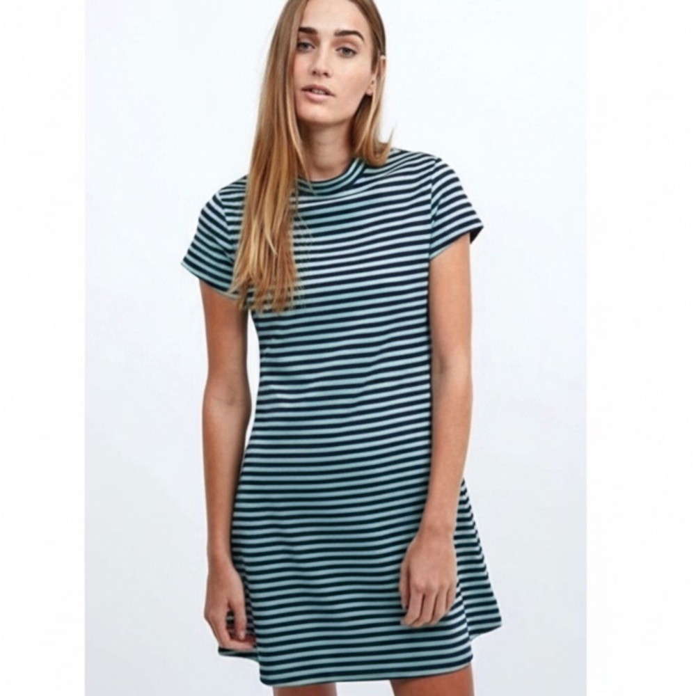 Free People Beach On the Line Stripe Dress in Navy and Mint Size XS - Picture 3 of 10